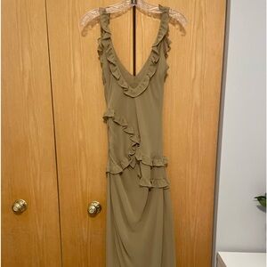 Olive green full length formal attire!!!!